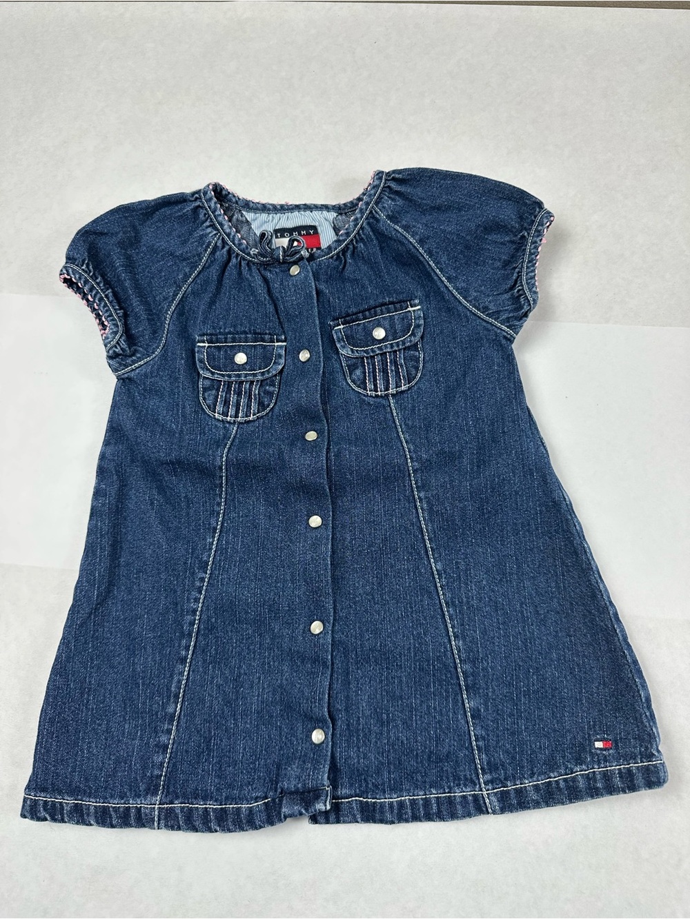 Tommy Hilfiger Dark Blue Denim Button-Front Shirt Dress